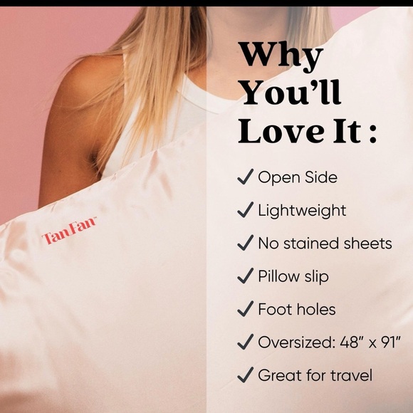 Self Tan Sleep Sac w Open Top Sheet to Kick Off Leave On (Pink) – Loose + Coo... - Picture 5 of 5